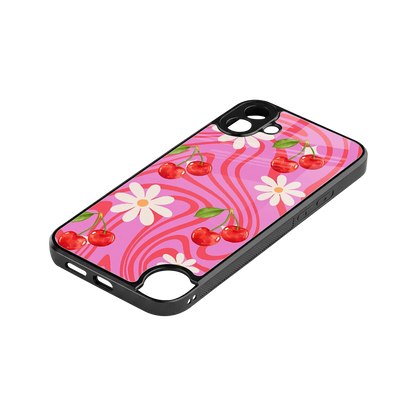 Floral Cherry stylish phone case for cmf nothing phone 1 | glossy glass and slim fit