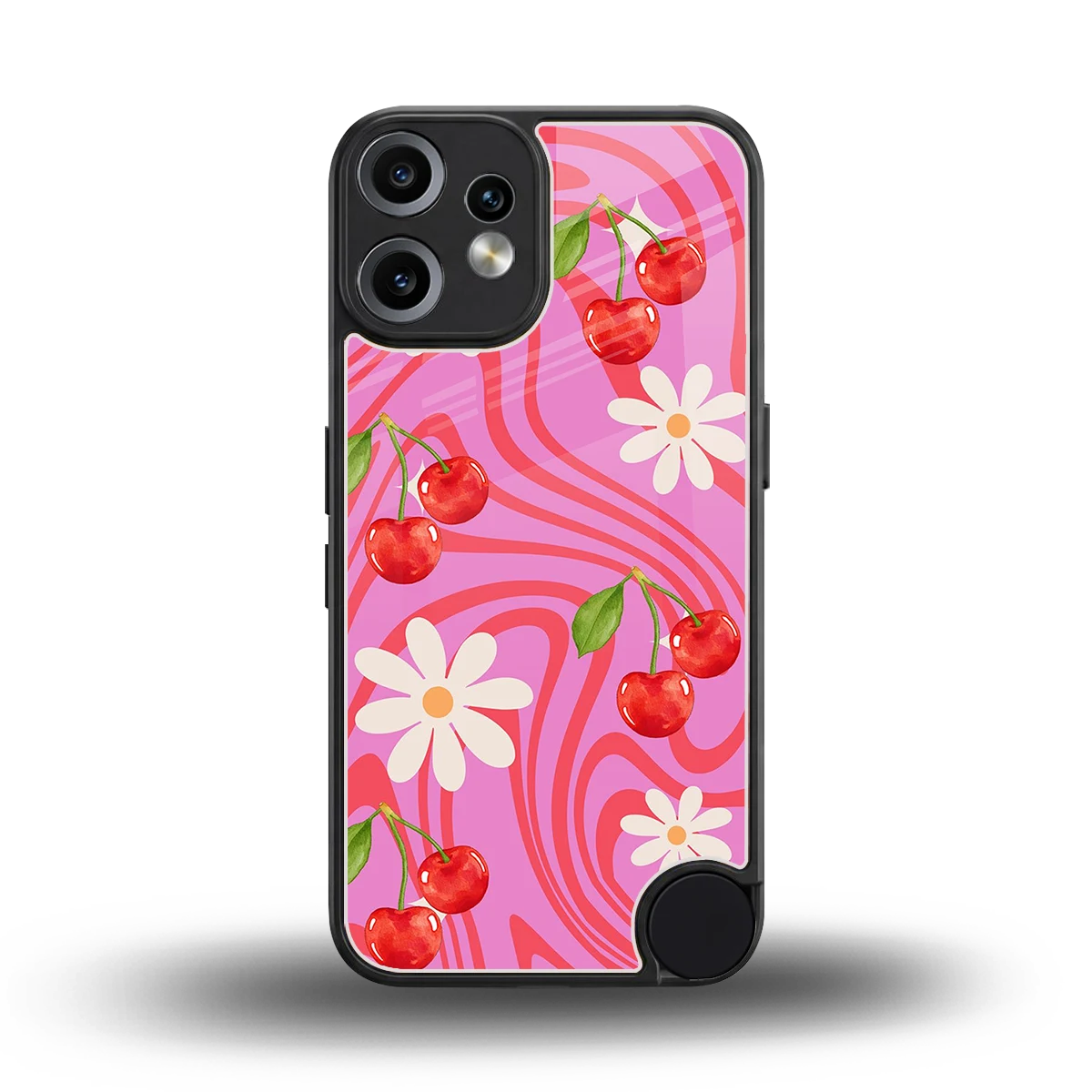 Floral Cherry back phone cover | glass case for cmf nothing phone 2 pro