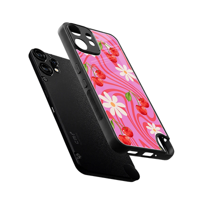 Floral Cherry sleek cmf nothing phone 2 pro cover with tempered glass back and TPU edges