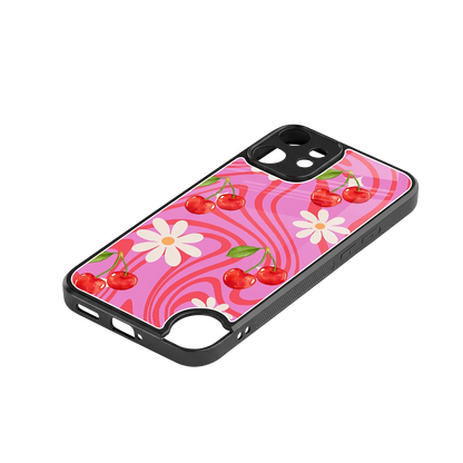 Floral Cherry stylish phone case for cmf nothing phone 2 pro | glossy glass and slim fit