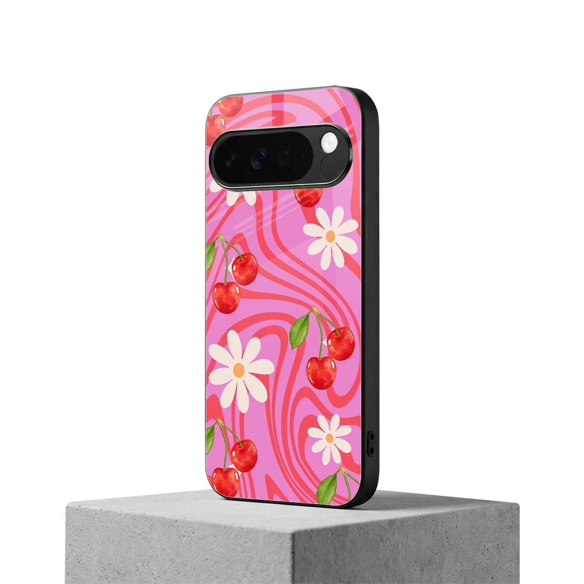 Floral Cherry google pixel 10 pro xl mobile cover | shockproof glass phone case