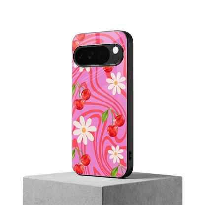 Floral Cherry google pixel 10 pro xl mobile cover | shockproof glass phone case