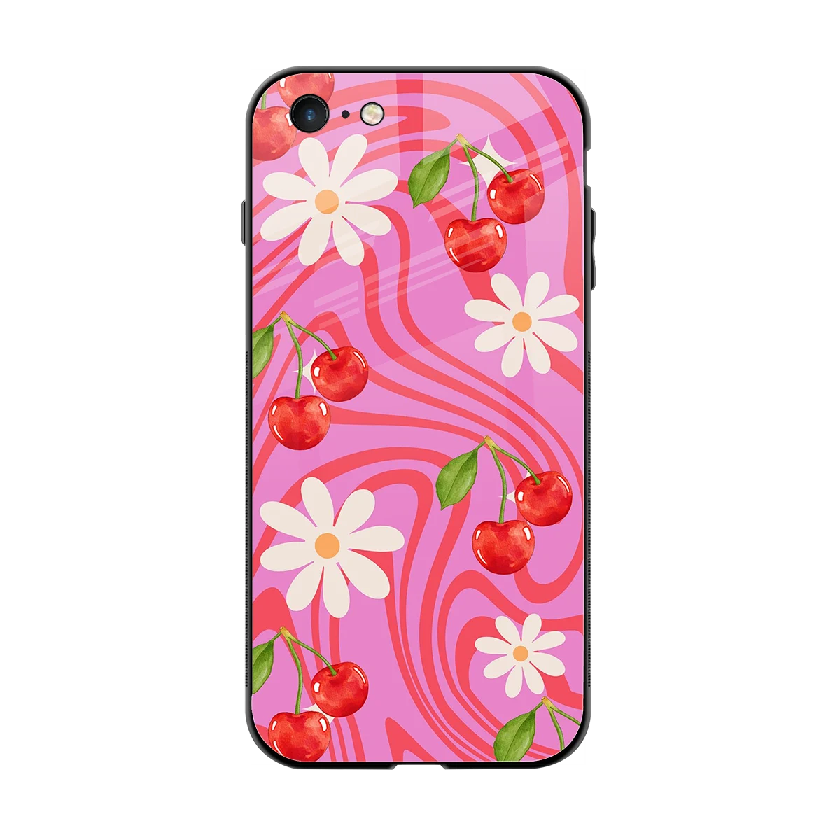 Floral Cherry back phone cover | glass case for iphone 6s plus