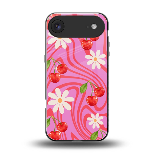 Floral Cherry back phone cover | glass case for iphone air