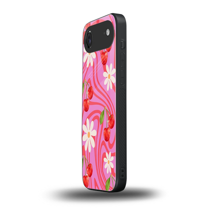 Floral Cherry iphone air mobile cover | shockproof glass phone case