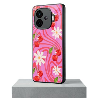 Floral Cherry iqoo neo 10r 5g mobile cover | shockproof glass phone case