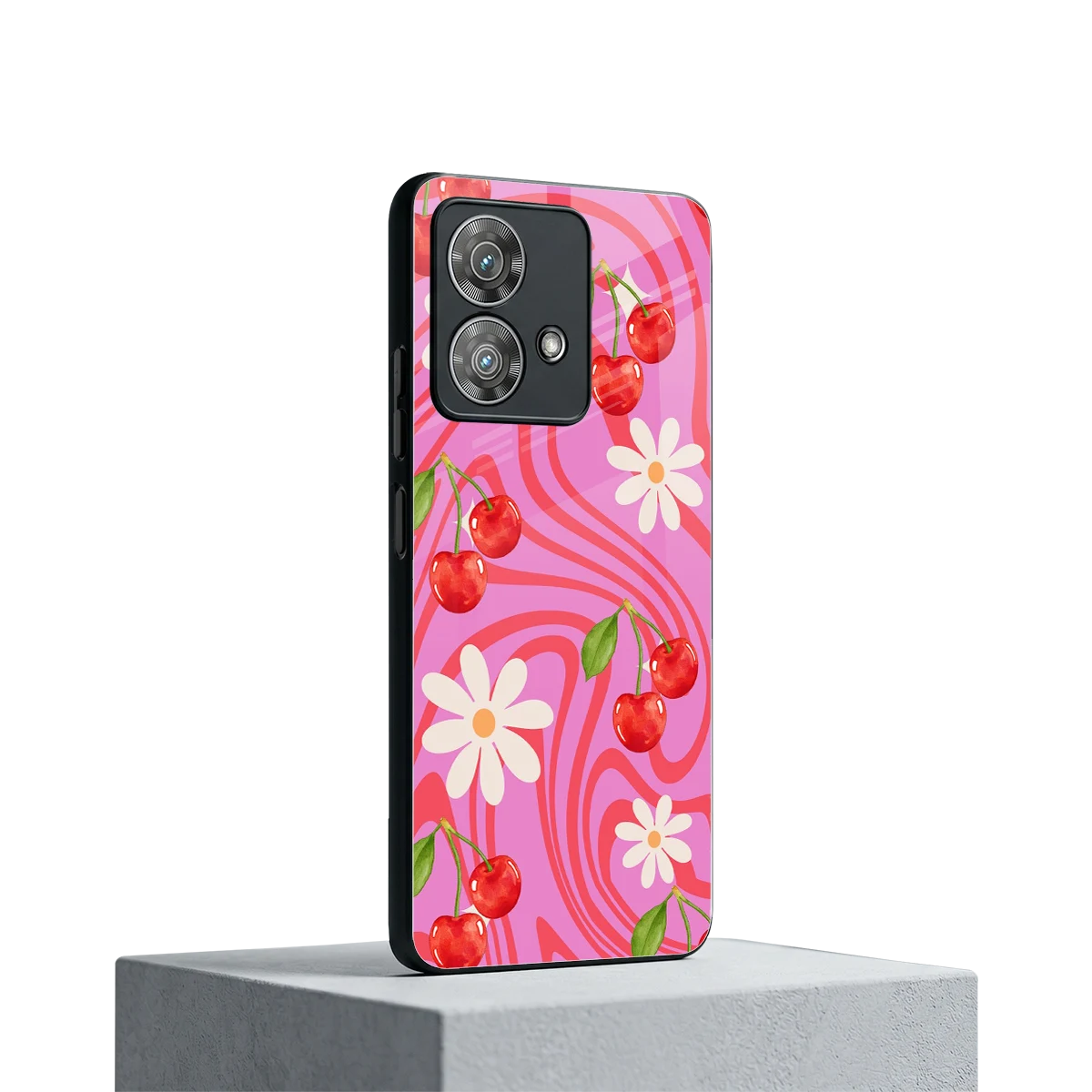 Floral Cherry motorola edge 40 neo 5g mobile cover | shockproof glass phone case