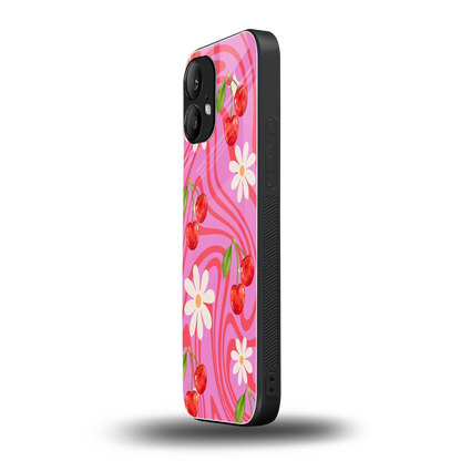 Floral Cherry nothing phone 2 mobile cover | shockproof glass phone case
