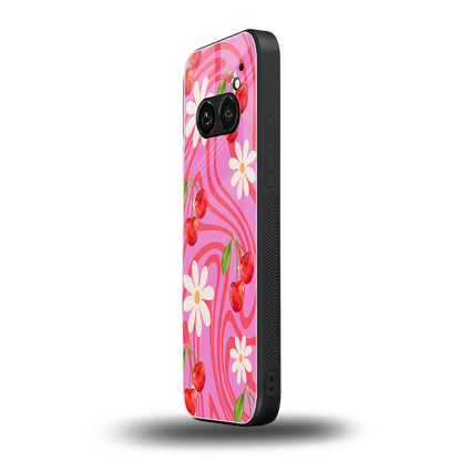 Floral Cherry nothing phone 2a plus mobile cover | shockproof glass phone case