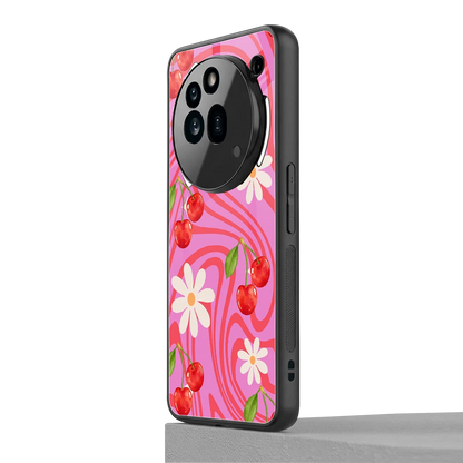 Floral Cherry nothing phone 3a pro mobile cover | shockproof glass phone case