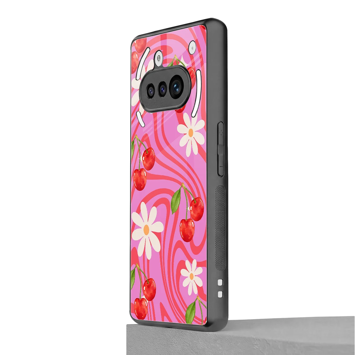 Floral Cherry nothing phone 3a mobile cover | shockproof glass phone case