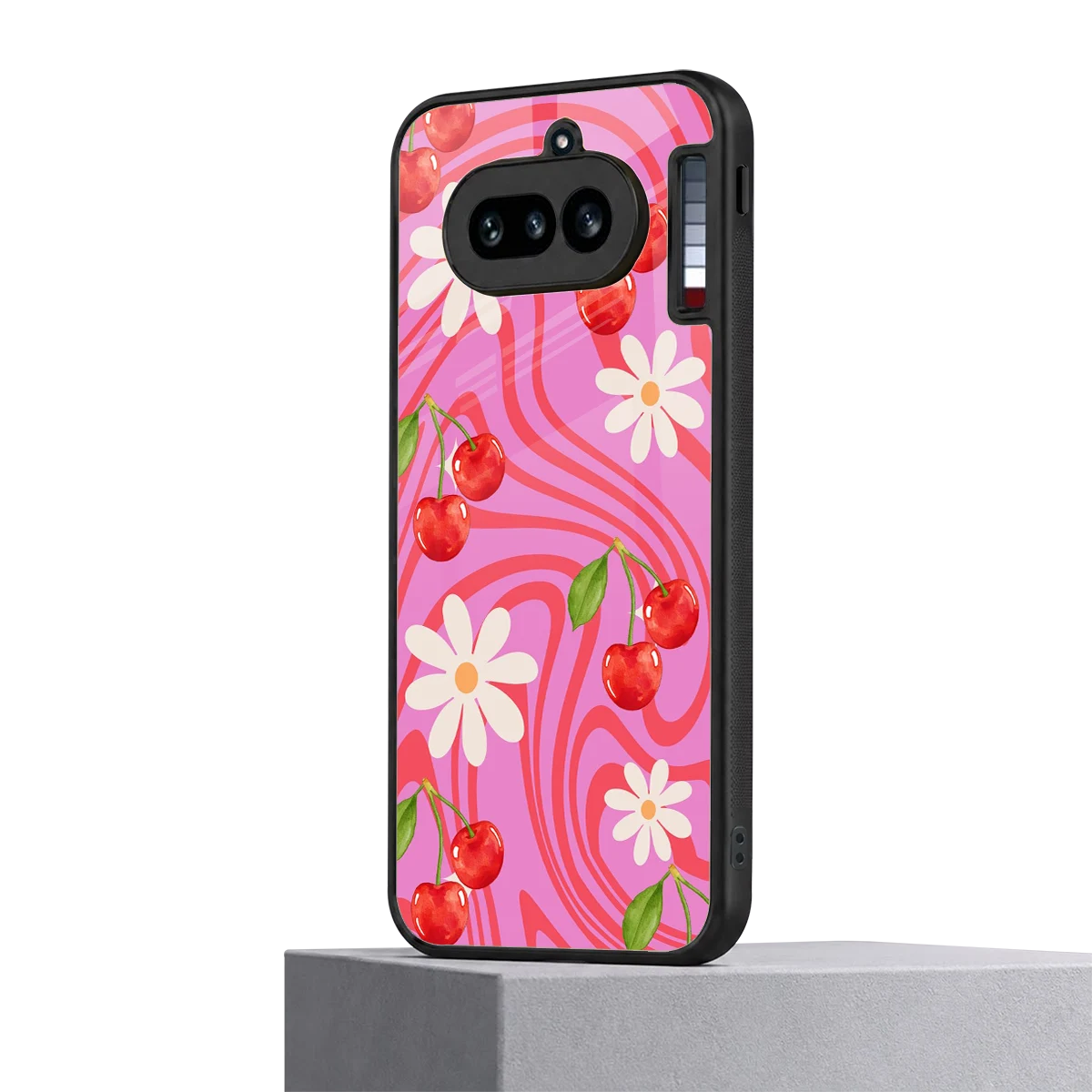 Floral Cherry nothing phone 4a mobile cover | shockproof glass phone case