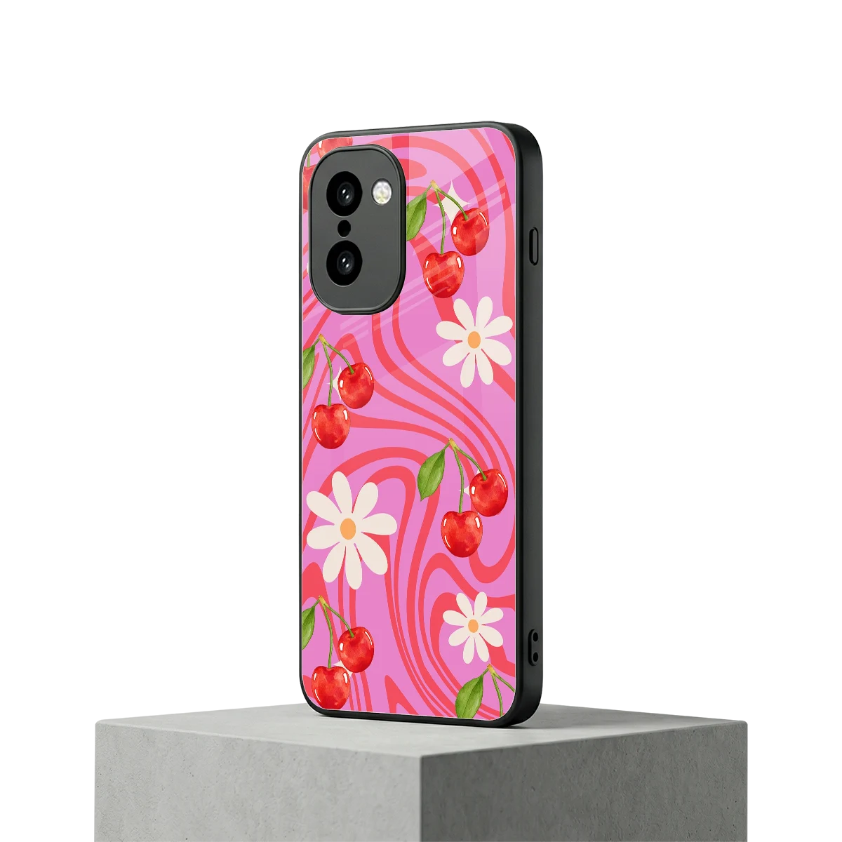 Floral Cherry oneplus 15r mobile cover | shockproof glass phone case