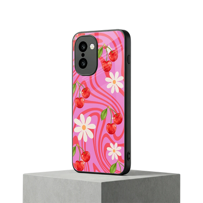 Floral Cherry oneplus 15r mobile cover | shockproof glass phone case
