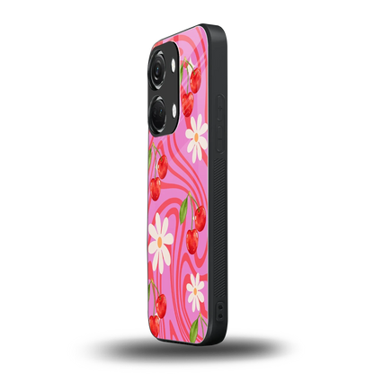 Floral Cherry oneplus nord 3 mobile cover | shockproof glass phone case