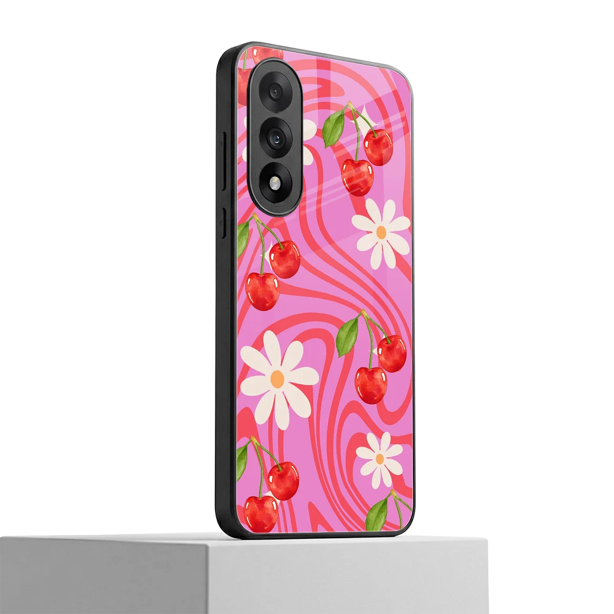 Floral Cherry oneplus nord 5 mobile cover | shockproof glass phone case