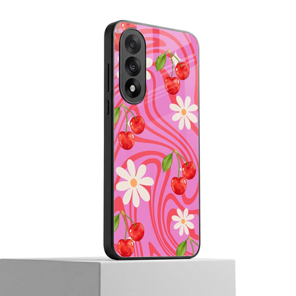 Floral Cherry oneplus nord 5 mobile cover | shockproof glass phone case