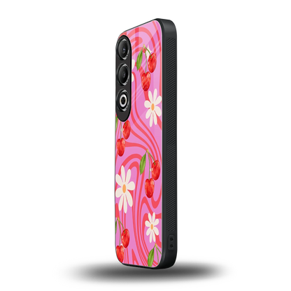 Floral Cherry oneplus nord ce 4 mobile cover | shockproof glass phone case