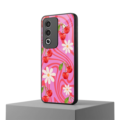 Floral Cherry oppo a3 pro mobile cover | shockproof glass phone case