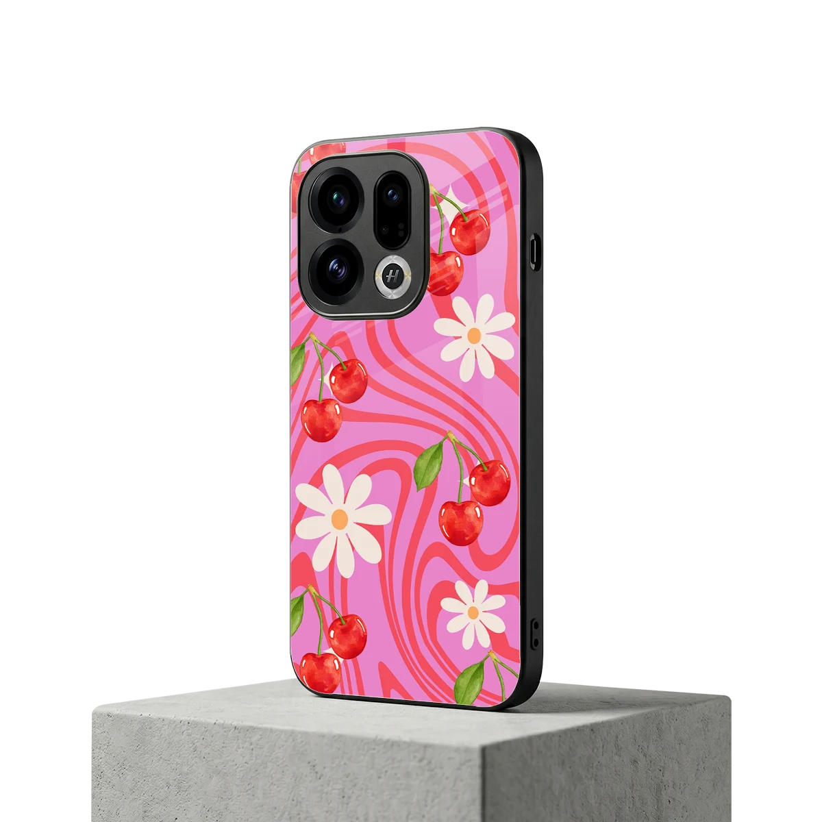 Floral Cherry oppo find x9 mobile cover | shockproof glass phone case