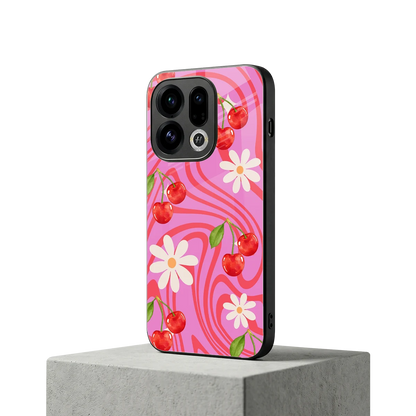 Floral Cherry oppo find x9 mobile cover | shockproof glass phone case