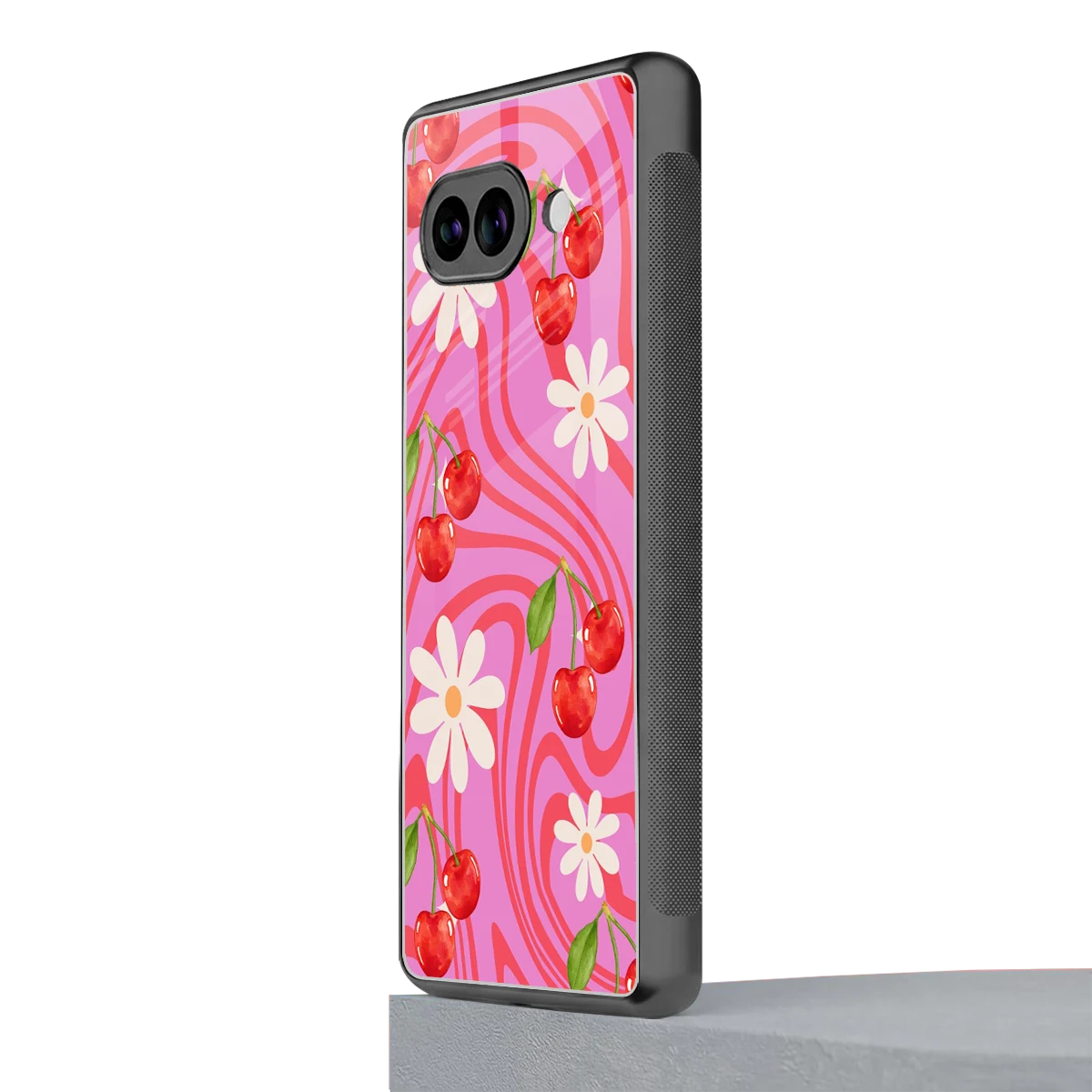 Floral Cherry google pixel 10a mobile cover | shockproof glass phone case