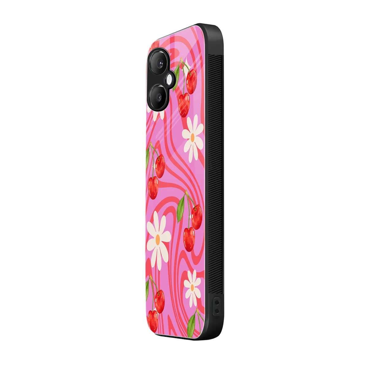 Floral Cherry samsung galaxy a06 5g mobile cover | shockproof glass phone case
