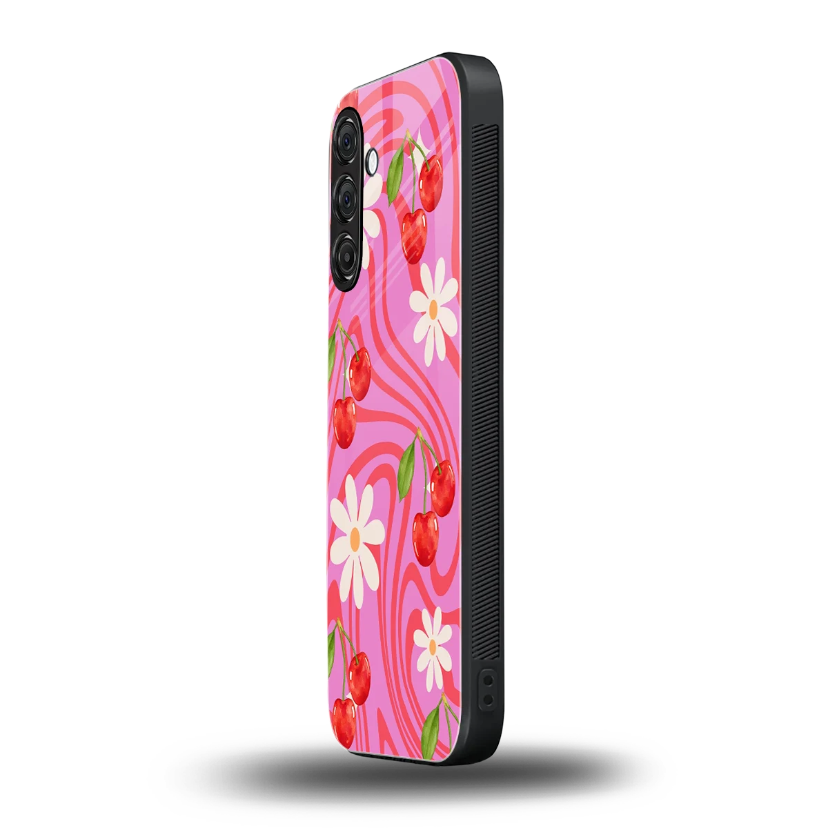 Floral Cherry samsung galaxy m35 5g mobile cover | shockproof glass phone case