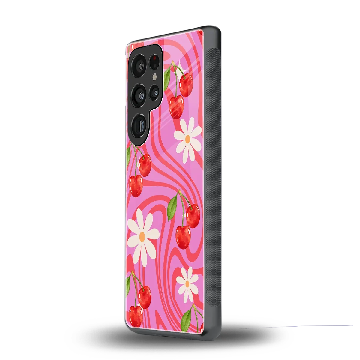 Floral Cherry samsung galaxy s25 ultra mobile cover | shockproof glass phone case