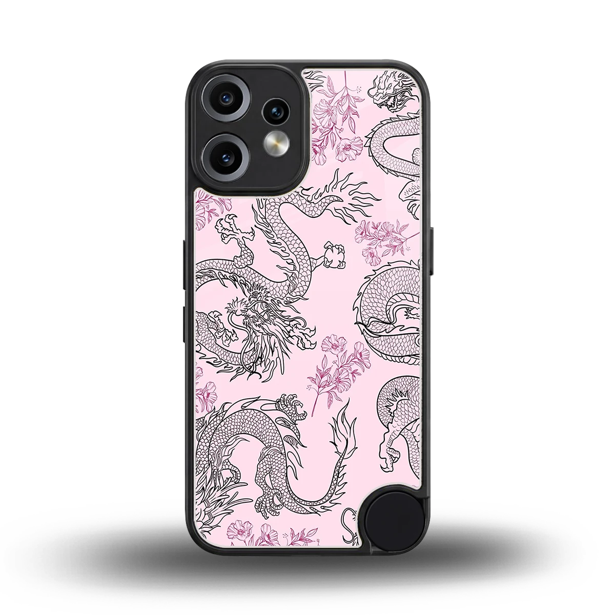 Floral Dragon back phone cover | glass case for cmf nothing phone 2 pro