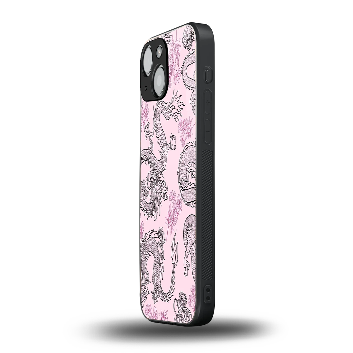 Floral Dragon iphone 13 mini mobile cover | shockproof glass phone case