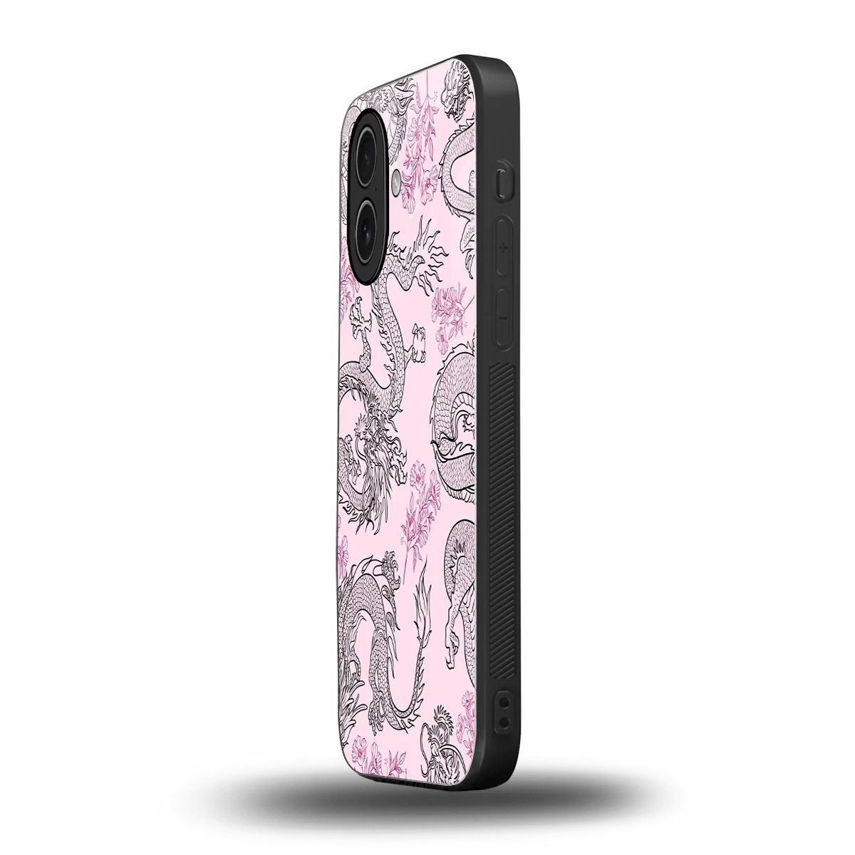 Floral Dragon iphone 17 mobile cover | shockproof glass phone case