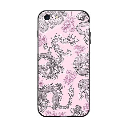 Floral Dragon back phone cover | glass case for iphone 6s plus