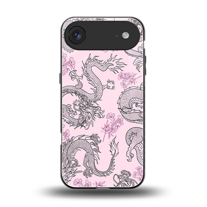 Floral Dragon back phone cover | glass case for iphone air