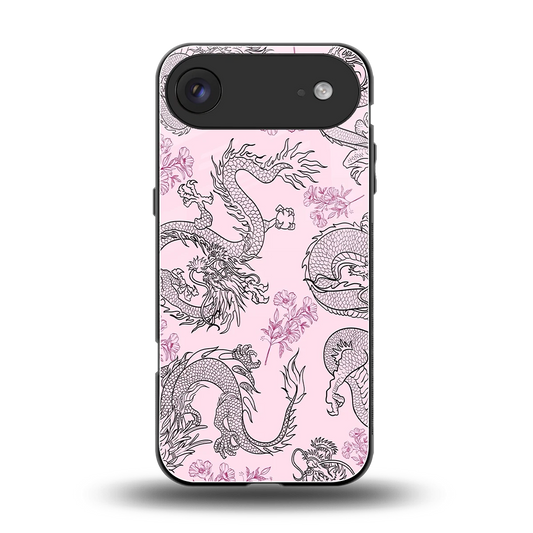 Floral Dragon back phone cover | glass case for iphone air