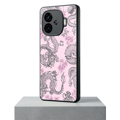 Floral Dragon iqoo neo 10r 5g mobile cover | shockproof glass phone case