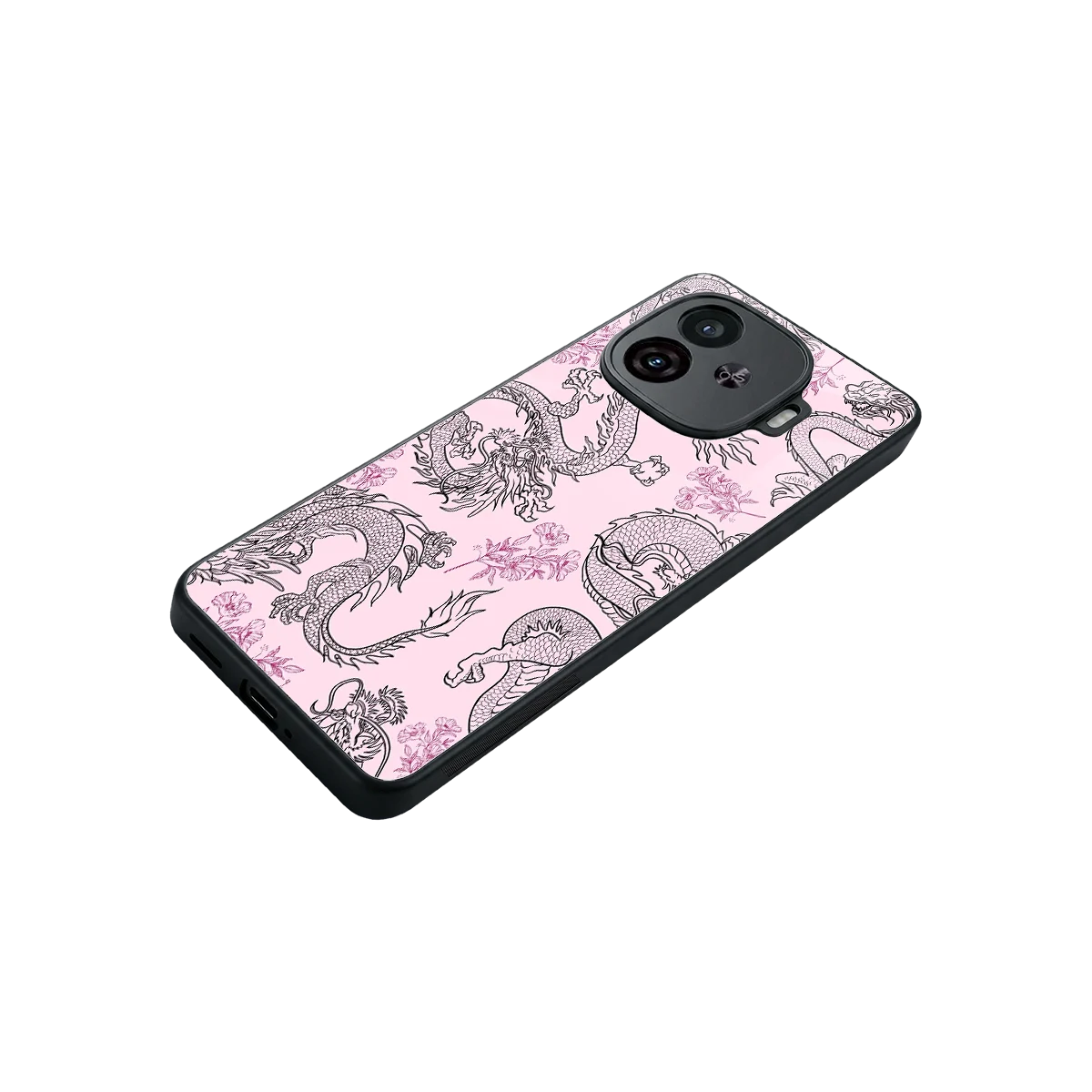 Floral Dragon stylish phone case for iqoo neo 10r 5g | glossy glass and slim fit