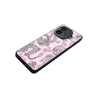 Floral Dragon stylish phone case for iqoo neo 10r 5g | glossy glass and slim fit
