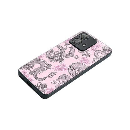 Floral Dragon stylish phone case for motorola edge 40 neo 5g | glossy glass and slim fit
