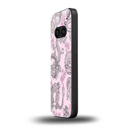 Floral Dragon nothing phone 2a plus mobile cover | shockproof glass phone case