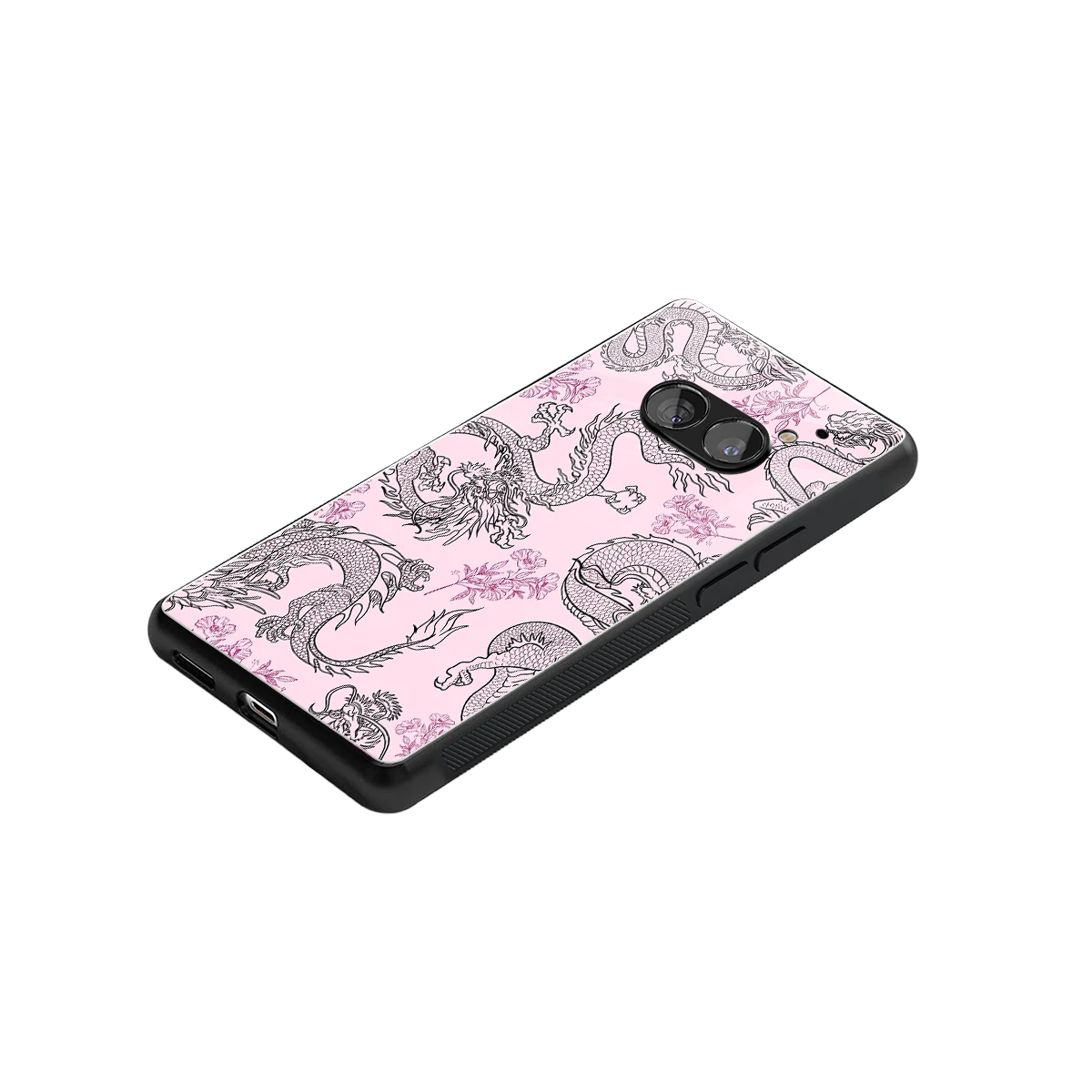 Floral Dragon stylish phone case for nothing phone 2a plus | glossy glass and slim fit