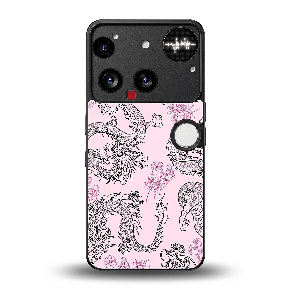 Floral Dragon back phone cover | glass case for nothing phone 3