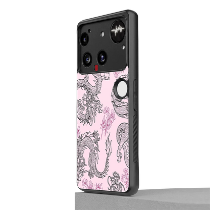 Floral Dragon nothing phone 3 mobile cover | shockproof glass phone case