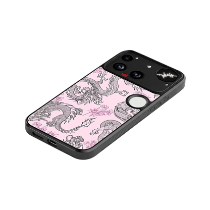Floral Dragon stylish phone case for nothing phone 3 | glossy glass and slim fit