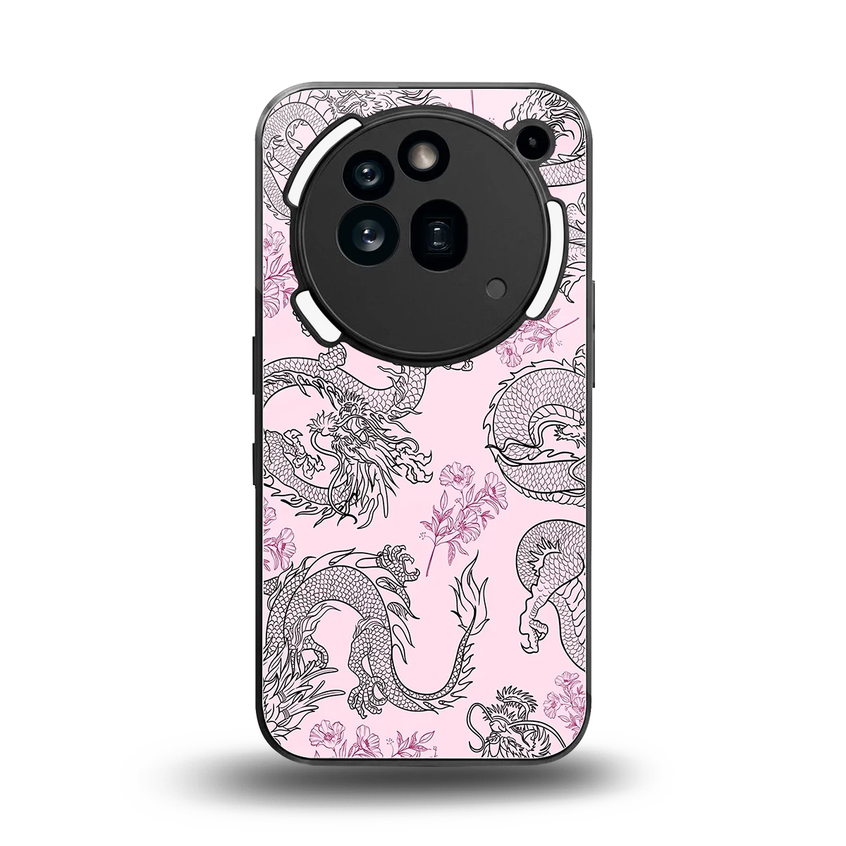 Floral Dragon back phone cover | glass case for nothing phone 3a pro