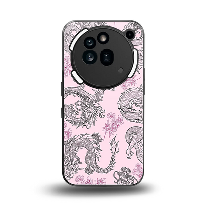 Floral Dragon back phone cover | glass case for nothing phone 3a pro