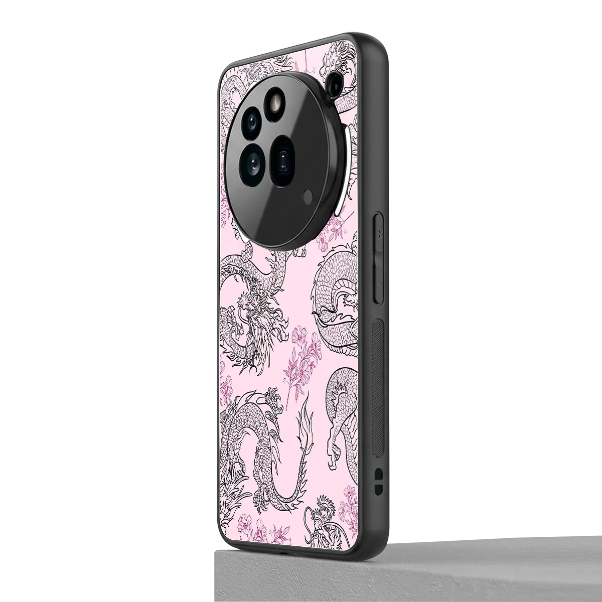 Floral Dragon nothing phone 3a pro mobile cover | shockproof glass phone case