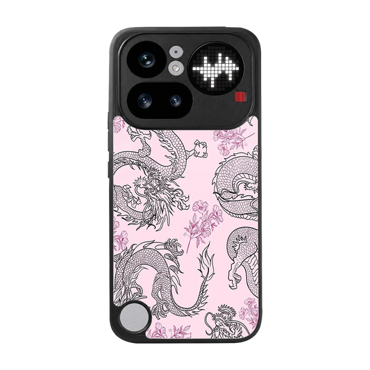 Floral Dragon back phone cover | glass case for nothing phone 4a pro