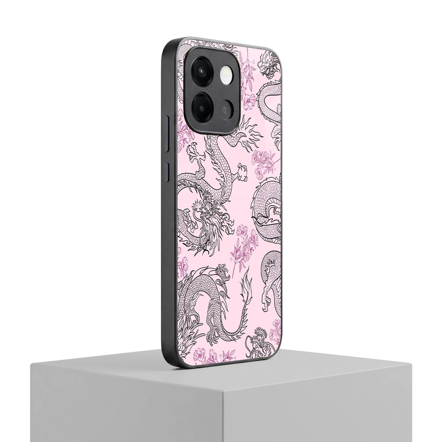Floral Dragon oneplus 13s mobile cover | shockproof glass phone case