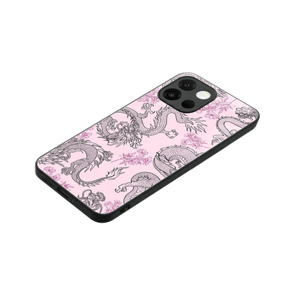 Floral Dragon stylish phone case for oneplus 13s | glossy glass and slim fit